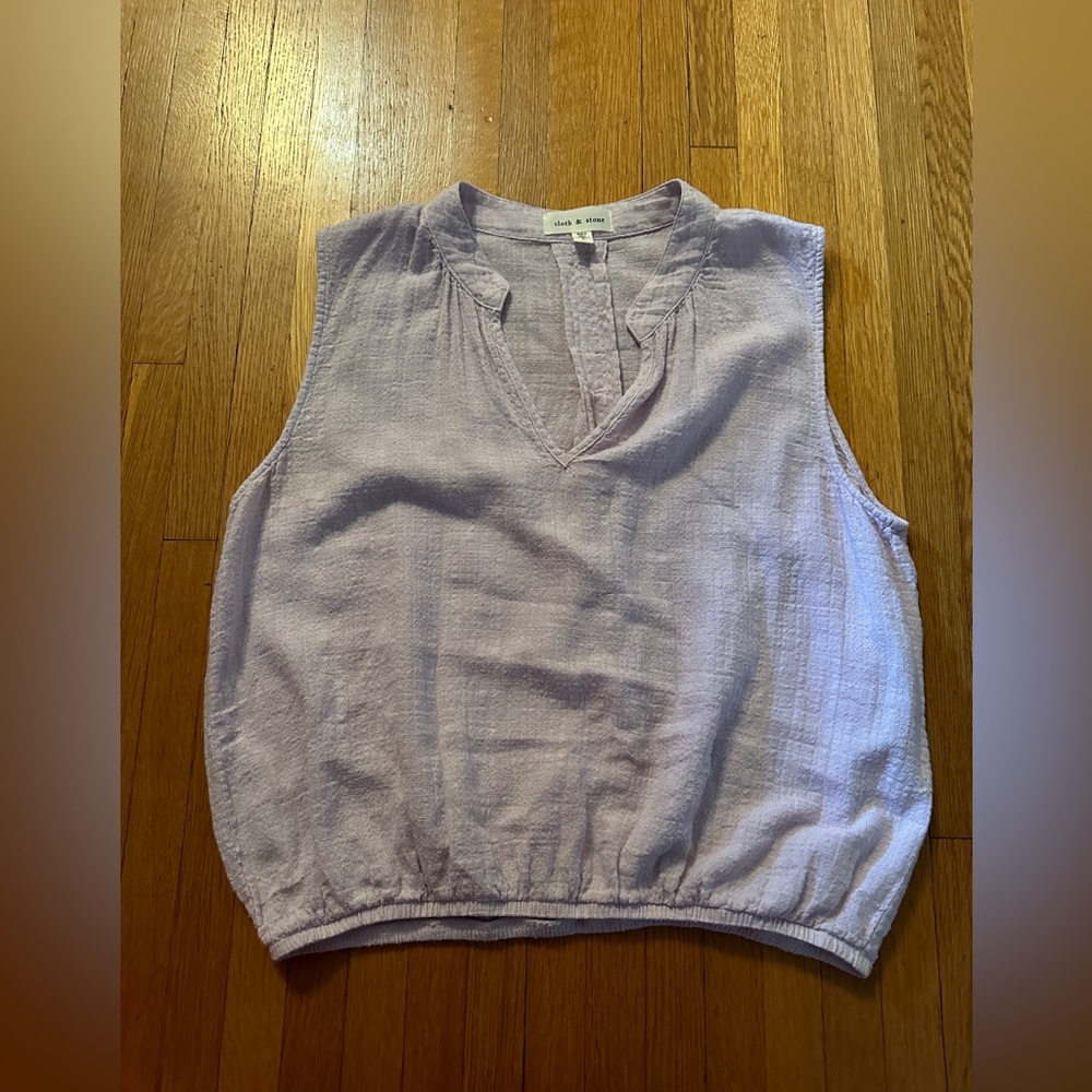 Cloth & Stone Lilac Tunic Top, Size L